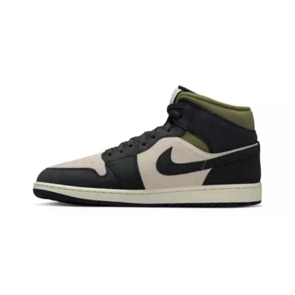 Mens Size 12 - Nike Air Jordan 1 Mid SE Orewood Brown Olive Shoes HV4091-102 NEW